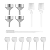 YAFIYGI 13pcs perfume dispenser pump set for easy spill-free refills on the go.