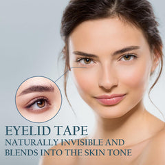 YAGUVI eyelid tape invisible strip close-up showing thin, skin-friendly design