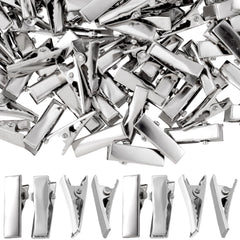 YALOJE metal alligator clip in silver, close-up shows durable finish for styling.