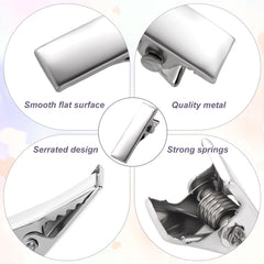 YALOJE metal alligator clip, smooth finish, rust-resistant for long use.