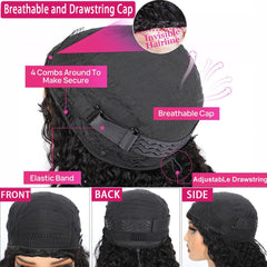 yamduly headband wig clip-in closeup demonstrates quick, glue-free styling