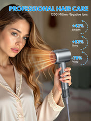 Yammoya ionic protection with negative ions reduces frizz and boosts shine