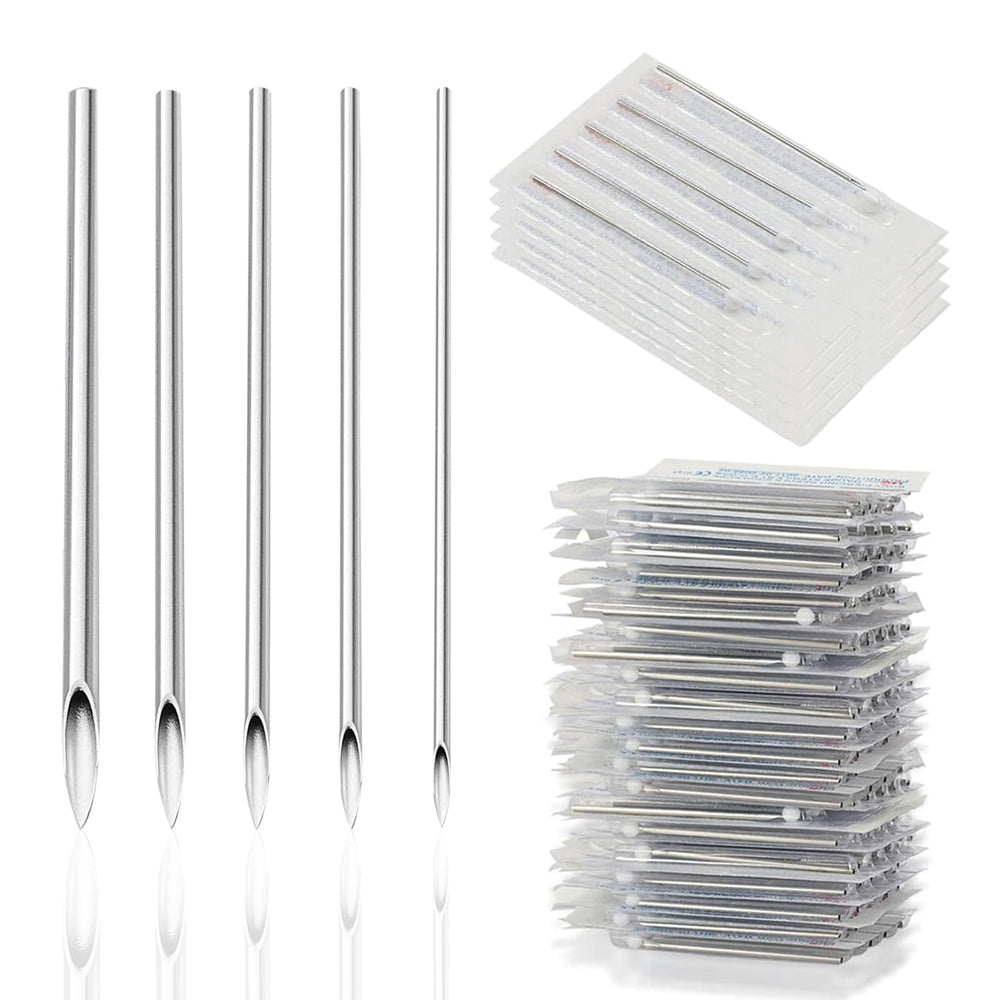 Yangna 50pcs piercing needles kit with mixed gauges 12–20G.
