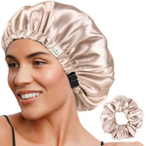 YANIBEST adjustable satin bonnet—secure fit for comfortable sleep and hair protection