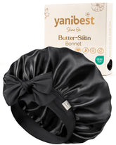 YANIBEST adjustable satin bonnet for sleep offers secure fit and gentle hair protection overnight