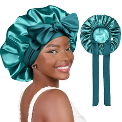 YANIBEST adjustable-satin-bonnet-tie-band protects hairstyles overnight with a comfy fit.