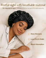 YANIBEST curly-hair satin bonnet protects textured hair without tight pressure