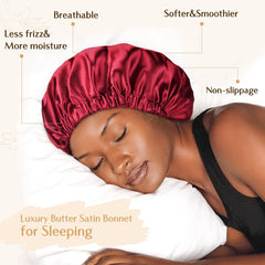 YANIBEST double-layer satin bonnet reversible colors for versatile night protection.