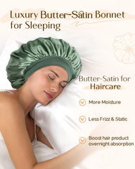 YANIBEST double-layer satin bonnet provides extra protection for fragile curly hair.
