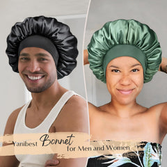 YANIBEST elastic-band satin bonnet ensures comfortable, non-slip wear for all head sizes.