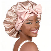 YANIBEST front view of double-layer bonnet showing secure fit benefits