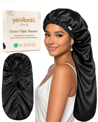 YANIBEST long bonnet covers braids for sleeping with secure fit