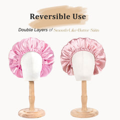 YANIBEST one-size-fits-all bonnet suits curly textured and braided hair types for night use.