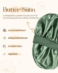 YANIBEST satin bonnet with elastic band fits all head sizes without leaving marks.
