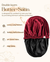 YANIBEST satin bonnet protects hair from friction and static while resting.