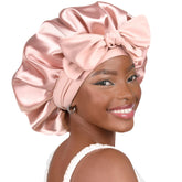 YANIBEST silk bonnet sleep-cap offers luxurious softness for overnight hair protection.