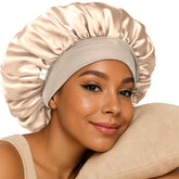 YANIBEST silk bonnet close-up showing soft satin texture for gentle hair protection.
