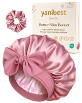 YANIBEST silk hair bonnet closeup fabric showing soft satin for reduced friction during sleep