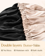 YANIBEST soft butter-satin material—smooth touch protects hair and skin