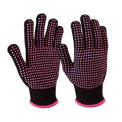 YANTAISIYU 2-pack heat-resistant gloves front view for hair styling and protection.