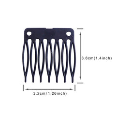 YANTAISIYU 7-teeth plastic comb with cap for wig making stability