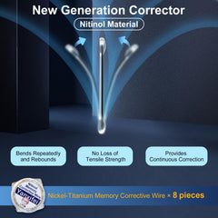 Yanxifei nitinol memory-wire technology close-up demonstrates gentle correction for nail growth.