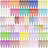 YAOKUA snap hair clips show animal designs for toddlers with secure grip on fine hair