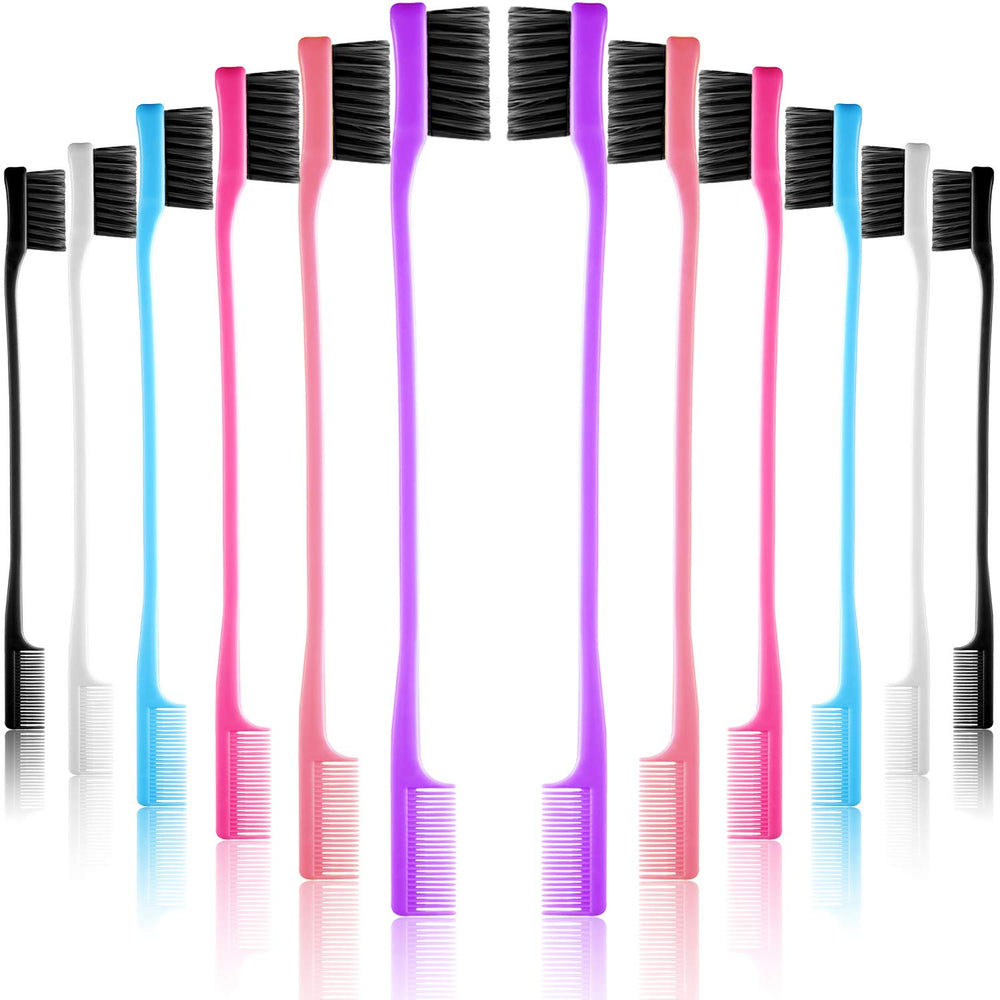 Yaomiao 12-piece edge brush set ready for hair and eyebrow styling in one convenient pack.