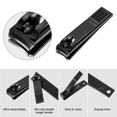 Yaomiao nail clippers with black handles offer anti-slip grip.