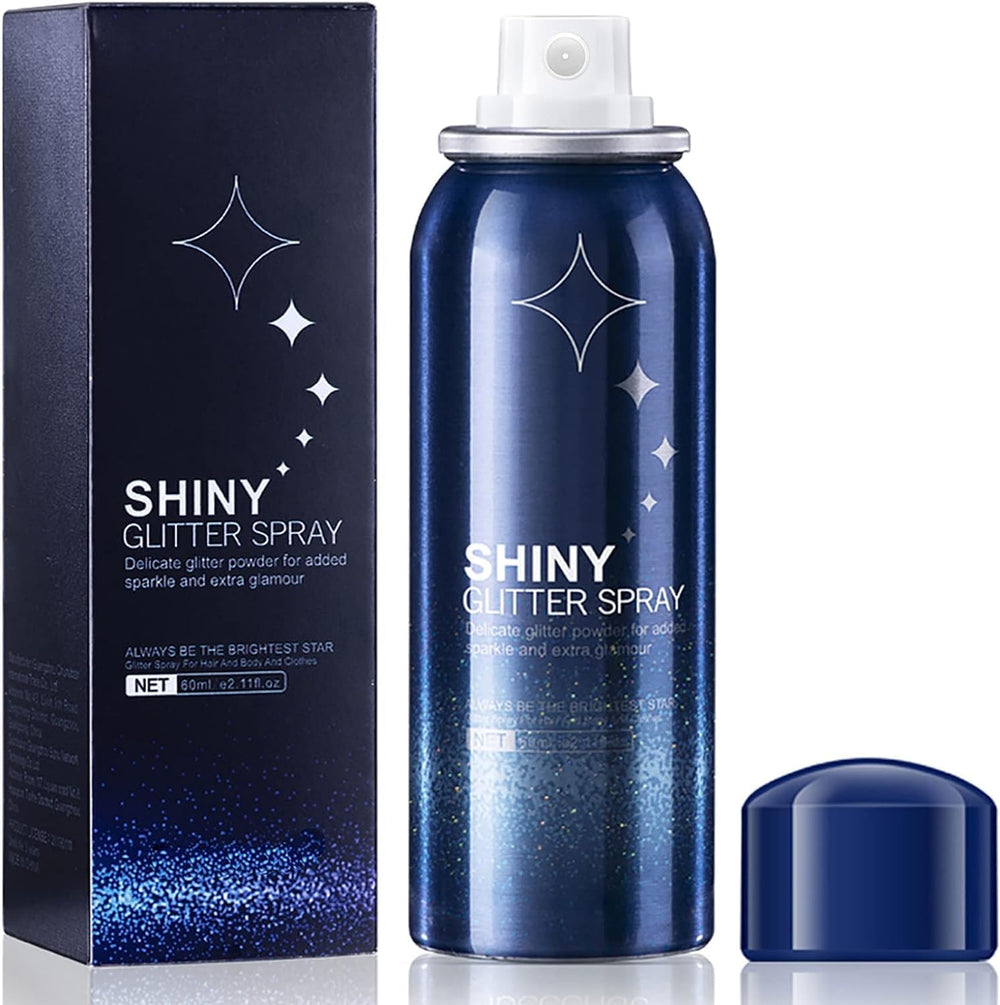 Yaper body glitter spray bottle close-up showing sparkling finish for festival looks.