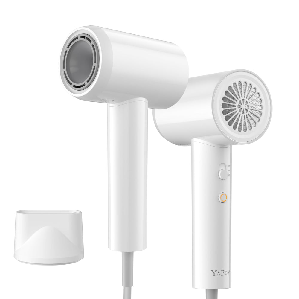 YAPOY hair dryer 110000 rpm motor for fast drying.