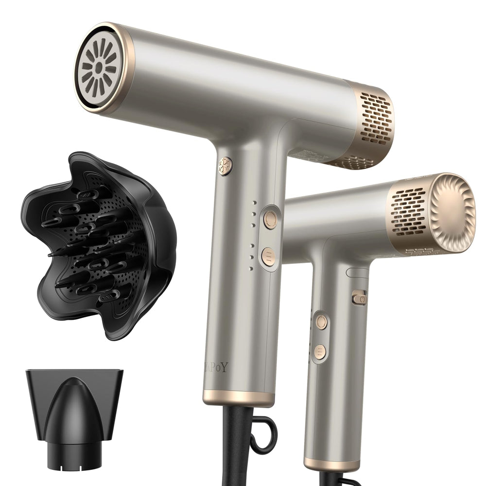 YAPOY professional hair dryer with diffuser for smooth styling and even airflow