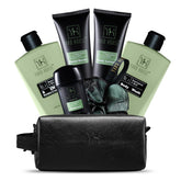 Yard House luxury leather toiletry bag in travel-ready gift set