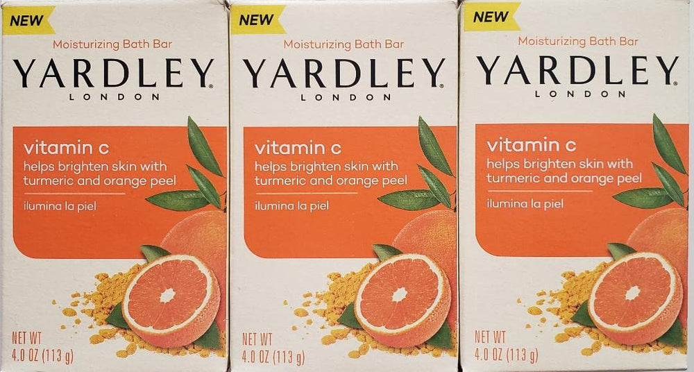 Yardley London Vitamin C bath bar pack of 3 for a premium brightening routine