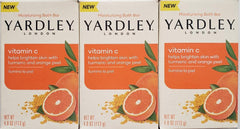 Yardley London Vitamin C bath bar pack of 3 for a premium brightening routine