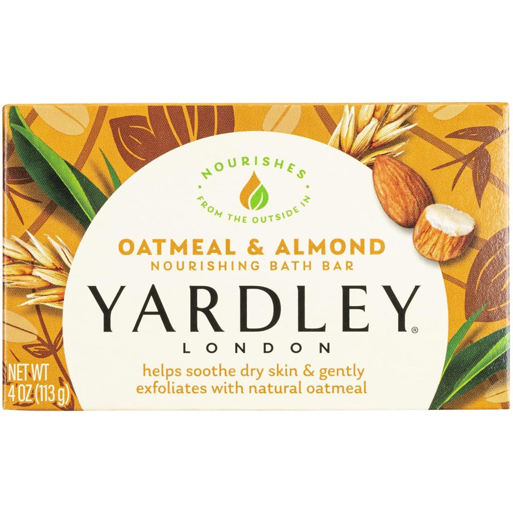 Yardley Oatmeal and Almond Bath Bar Pack 20 unwrapped, ready for a nourishing shower ritual.