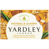 Yardley Oatmeal and Almond Bath Bar Pack 20 unwrapped, ready for a nourishing shower ritual.