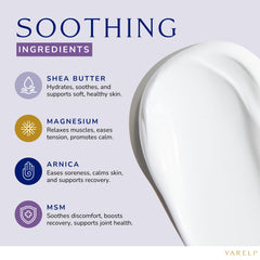 YARELI magnesium cream lavender bottle emphasizes calming scent for a bedtime ritual