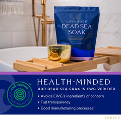 Yareli magnesium flakes Dead Sea jar highlights premium magnesium-rich bath.