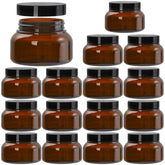 Yarlung amber 8oz jar with lid protects UV-sensitive formulas during travel.