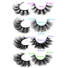 Yawamica 5D faux mink lashes close-up, lightweight comfort.