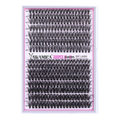 Yawamica DIY Lash Extension Kit 300pcs close-up for at-home lash DIY and salon-like results