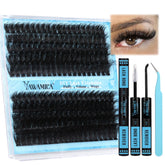 Yawamica lash extension kit packaging shows a beginner-friendly DIY setup.