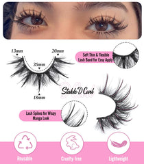Yawamica strip lashes blend naturally for a seamless volume look