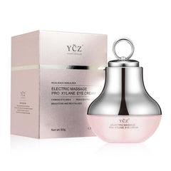 Ycz electric massage eye cream bottle shows premium anti-wrinkle care