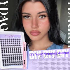 YDAGKH invisible-band lash clusters blend seamlessly for a lightweight, comfortable look.