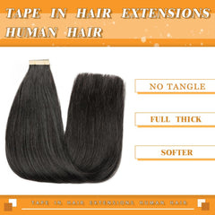 YDDM tape-in extensions 14 inch invisible tape application closeup