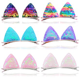 YDDXAQHB glitter cat ear hair clip pink adds playful style for everyday wear