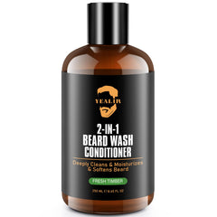 YEALIR 2-in-1 Beard Wash bottle front for easy daily grooming