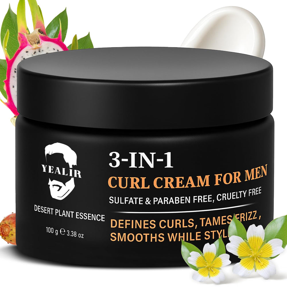 YEALIR 3-in-1 curl cream bottle – on-the-go styling for defined, frizz-controlled curls.